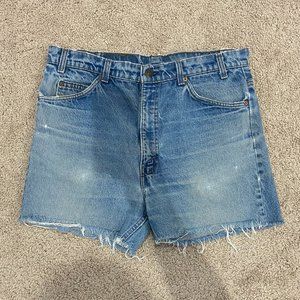 Vintage Levi's 517s Denim Shorts, High Waist, Today's Sizing Approx 32